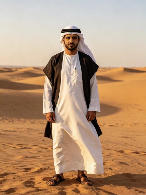 UAE Traditional Mens Clothing Set (Kandura + Ghutra + Bisht)
