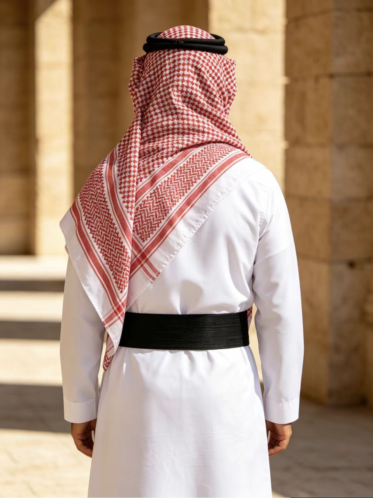 UAE Traditional Mens Clothing Set (Kandura + Ghutra + Bisht)